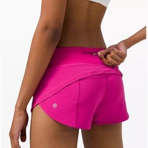 *Rare* Size 2 Pink Lululemon Speed Up Shorts